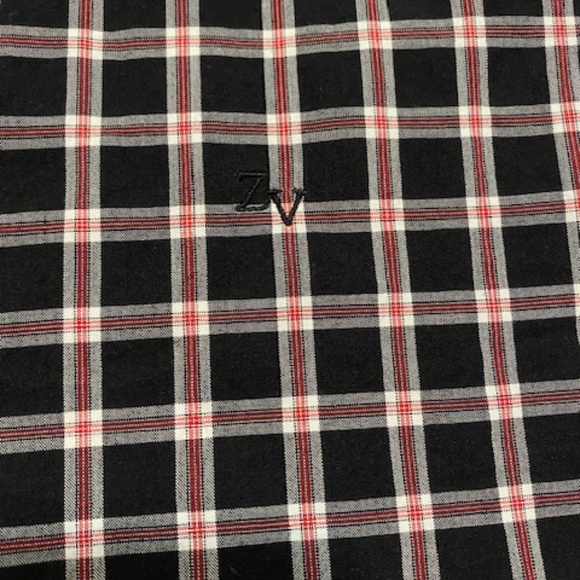 Zadig & Voltaire Thibault Plaid Cotton Shirt Size S NWT - Picture 6 of 10